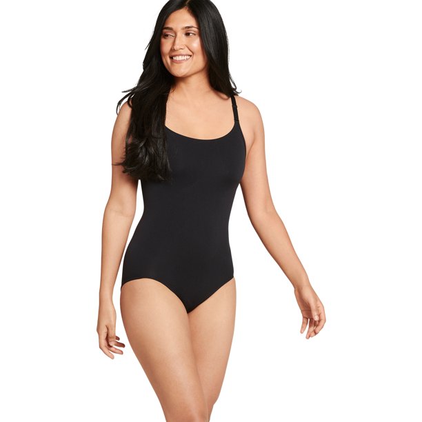 Jockey Essentials Women's Slimming Brief Bodysuit, Seamfree Shapewear