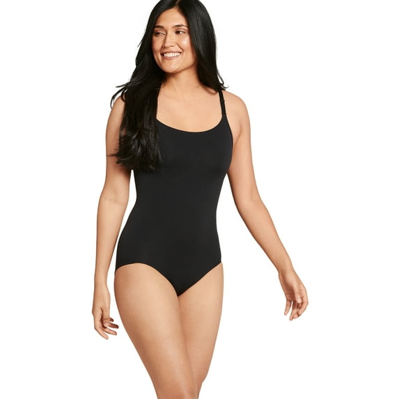 Jockey Essentials Women's Slimming Brief Bodysuit, Seamfree Shapewear, All Over Smoothing, Sizes Small-3XL, 5671