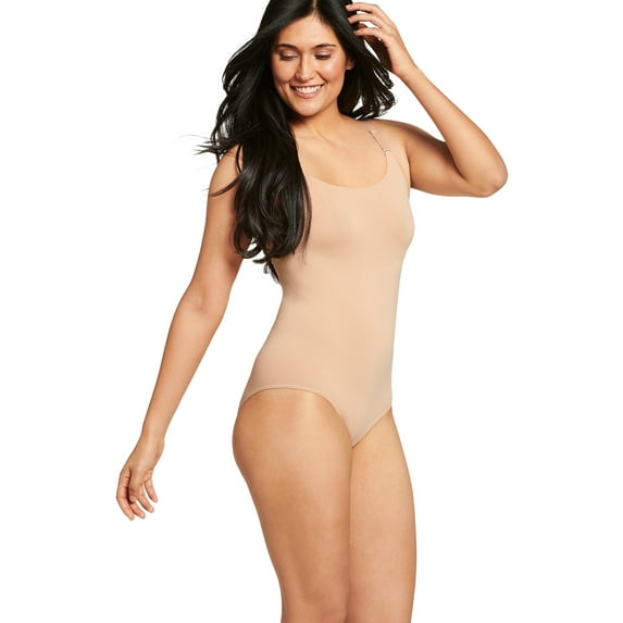 Jockey Essentials Women's Slimming Brief Bodysuit, Seamfree Shapewear, All Over Smoothing, Sizes Small-3XL, 5671