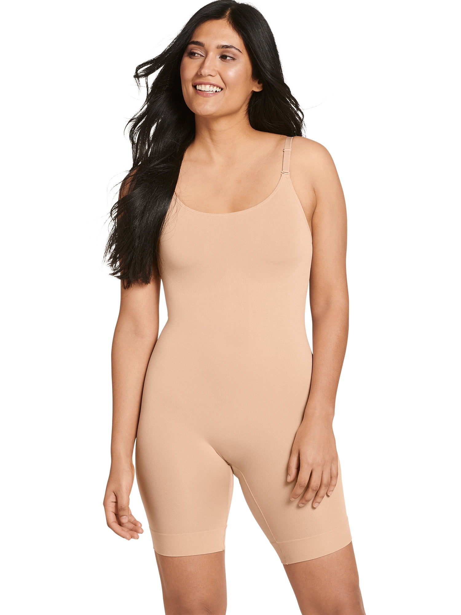 Jockey® Essentials Women's Slimming Thong Back Bodysuit, Seamfree Shapewear,  All Over Smoothing, Sizes Small-3XL, 5670 