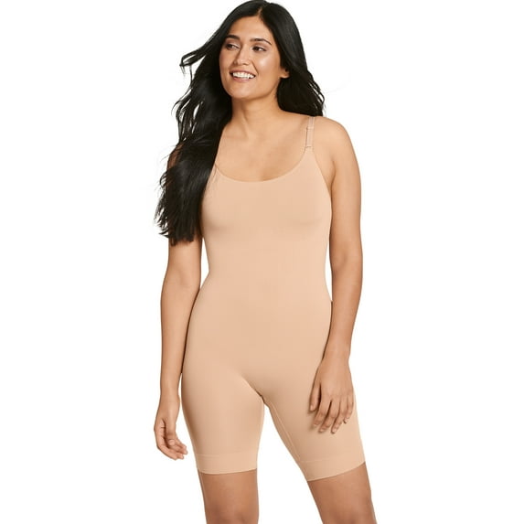 Jockey Essentials Women's Slimming Long Leg Bodysuit, Full Body Shapewear, All Over Smoothing, Sizes Small-3XL, 5672