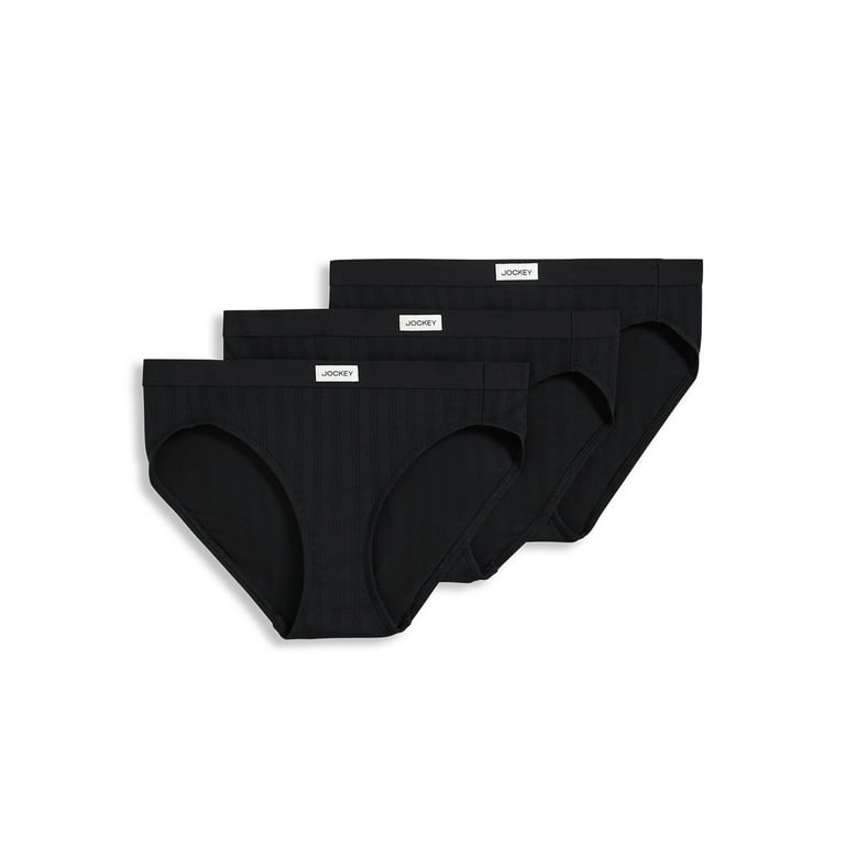 3 Pack Women's Briefs / Whale Tail, Charcoal Black & Indigo XL