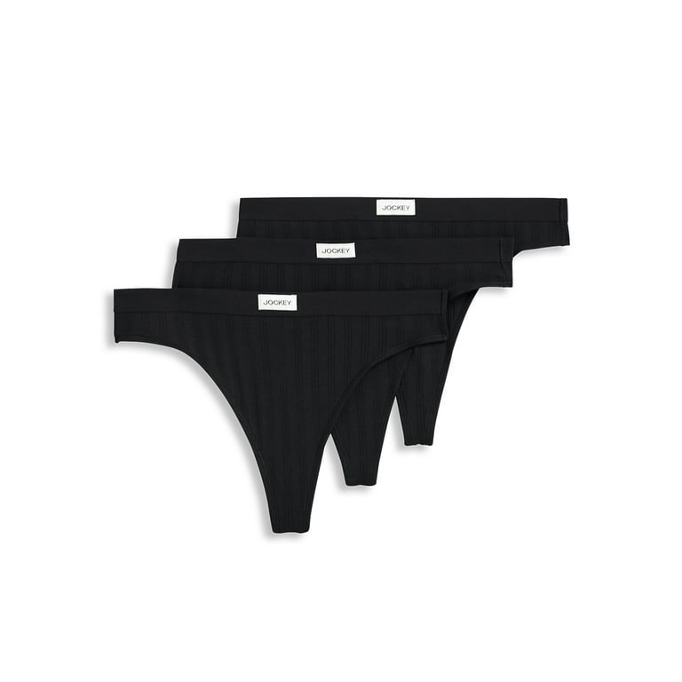Jockey® Essentials Women's Soft Touch Breathe Contemporary Thong Panties,  3-Pack, Sizes S-XXXL 