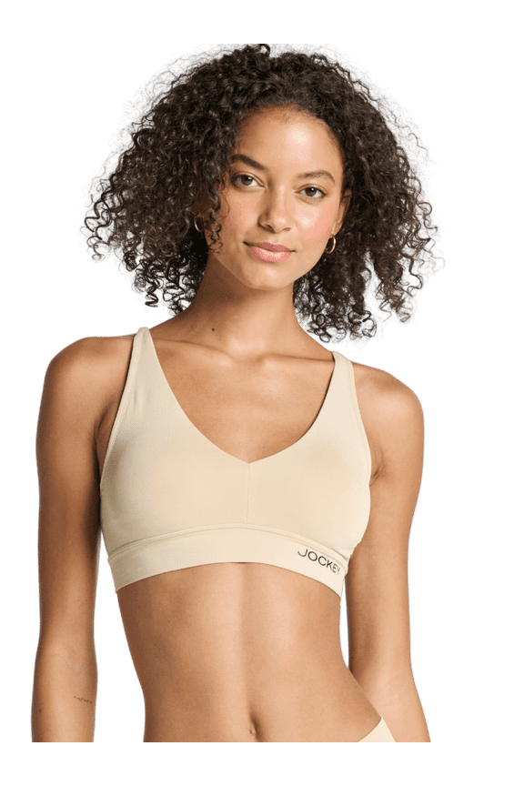 Jockey® Essentials Women's Soft Touch Seamfree® Plunge Bralette, Wirefree Bra, Sizes S-3XL