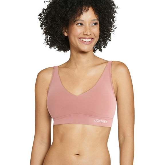 Jockey® Essentials Women's Soft Touch Seamfree® Plunge Bralette, Wirefree Bra, Sizes S-3XL