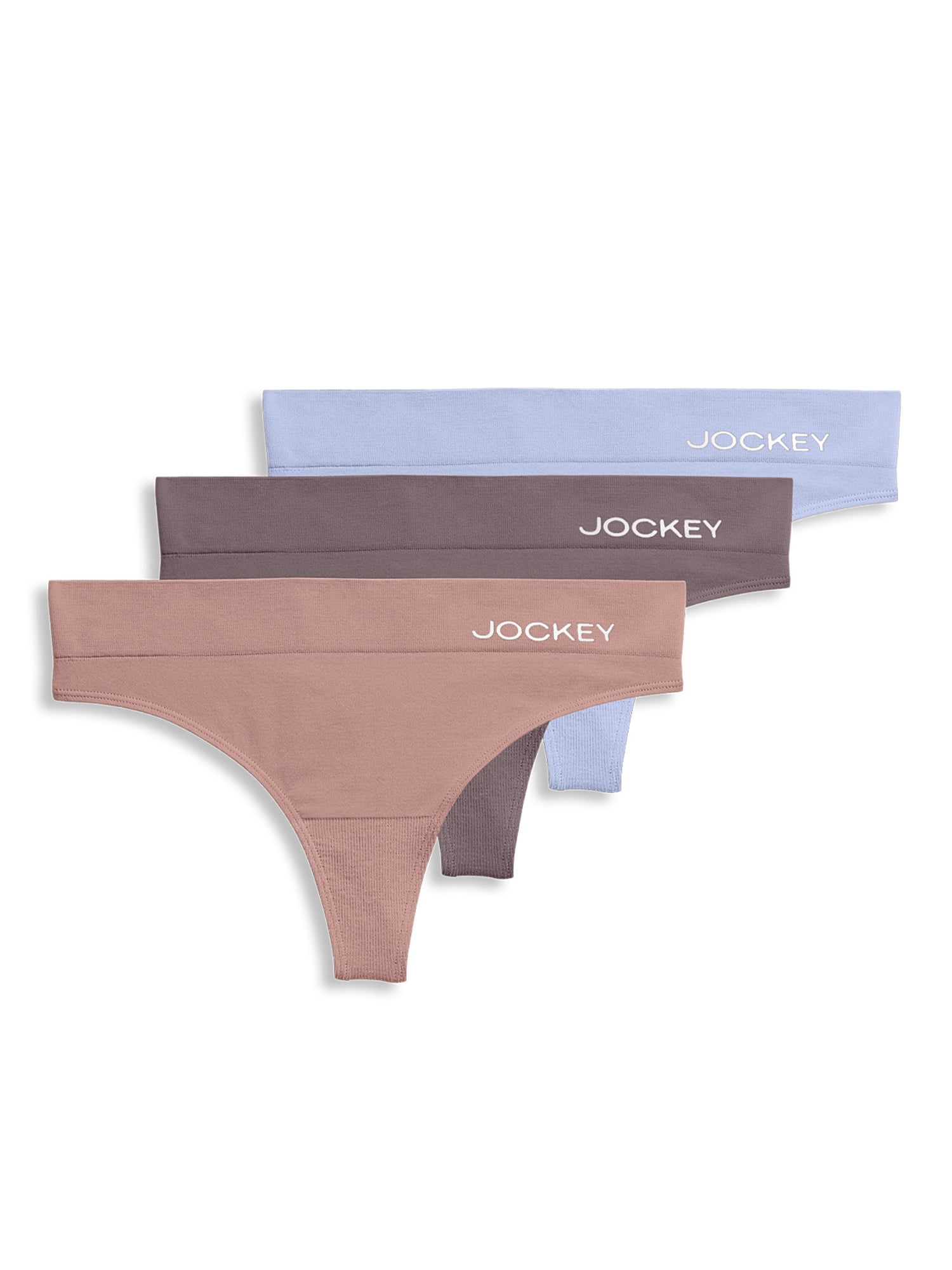 Jockey® Essentials Women's Cotton Stretch Thong Panties, 3 Pack, Sizes  S-XXXL