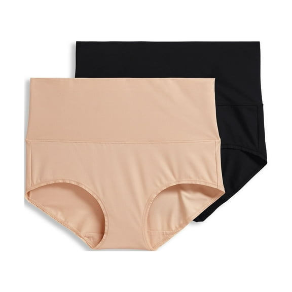 Jockey® Essentials Women's Tummy Smoothing 360° Mid-Waist Brief - 2 pack, Sizes Small-3XL