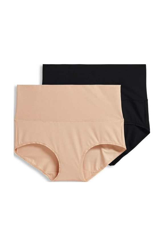 Jockey® Essentials Women's Tummy Smoothing 360° Mid-Waist Brief - 2 pack, Sizes Small-3XL