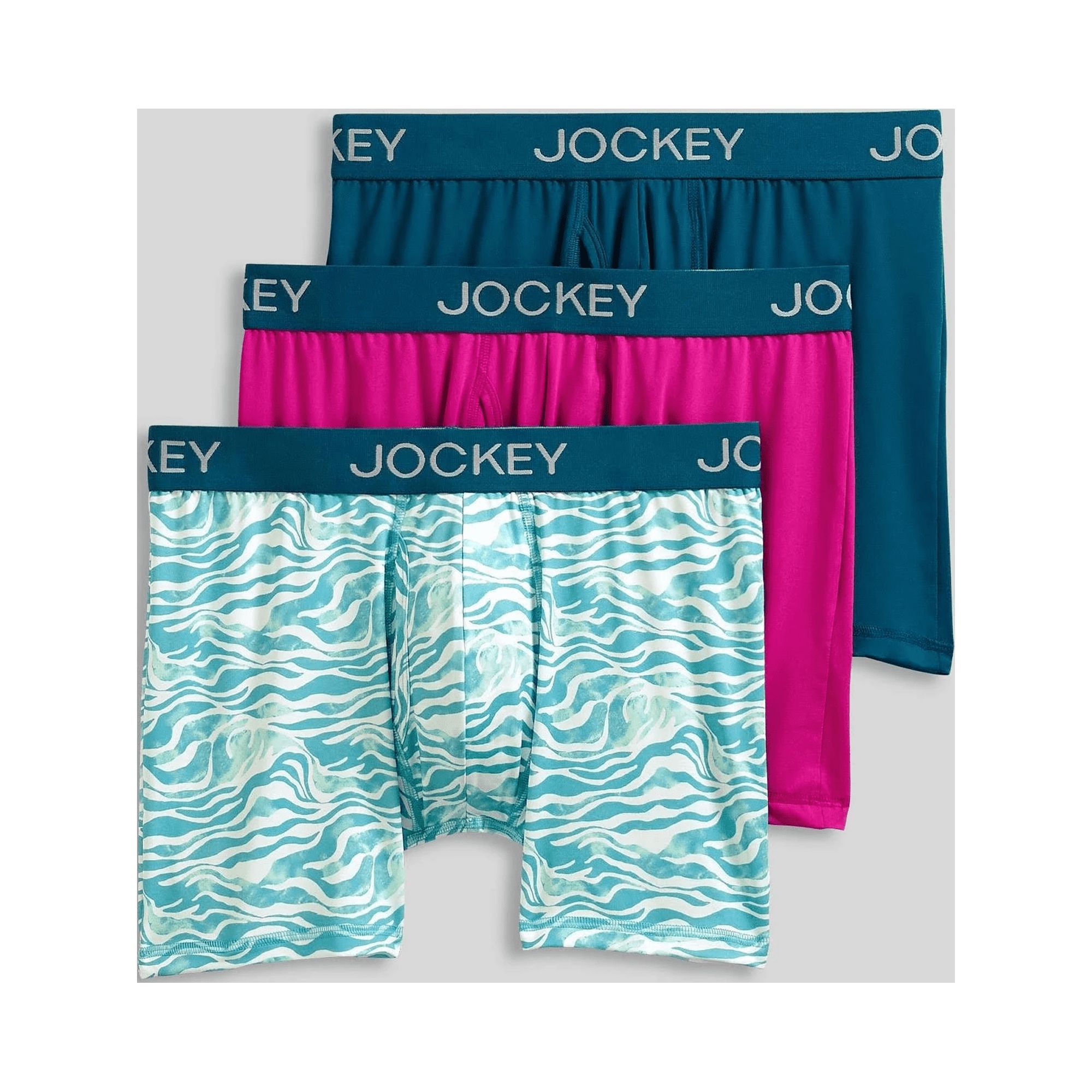 Jockey Generation Men's Microfiber Boxer Briefs 3pk (Blue, Small