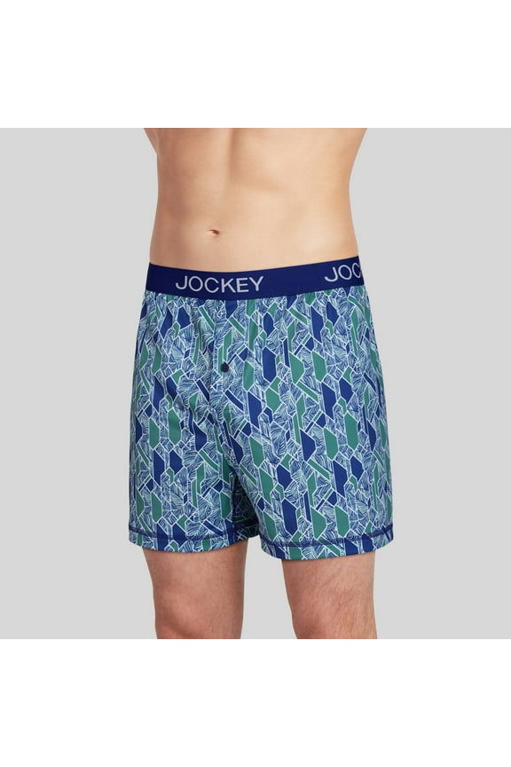 Generation Men's Microfiber Boxer Shorts - Lush Palm Geo S
