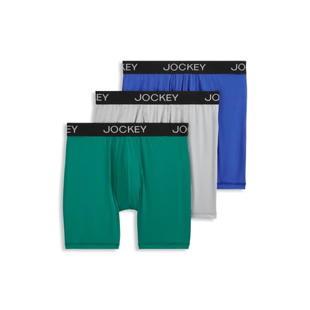 Jockey Generation Men's Microfiber Stretch Long Leg Boxer Briefs 3pk