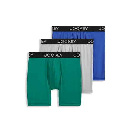 Jockey Generation Men's Microfiber Stretch Long Leg Boxer Briefs 3pk