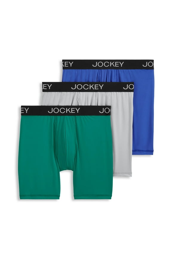 Generation Men's Microfiber Stretch Long Leg Boxer Briefs 3pk