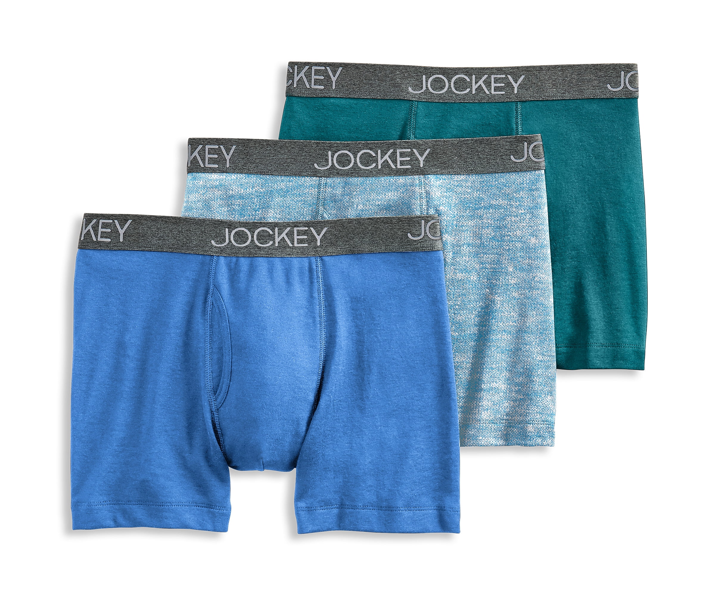 Jockey Men's StayNew® Cotton Blend Boxer Brief - 3 Pack