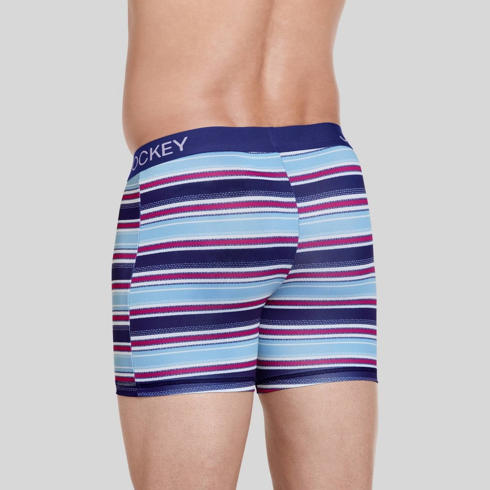 Jockey Generation Men's Striped Microfiber Stretch Boxer Briefs M