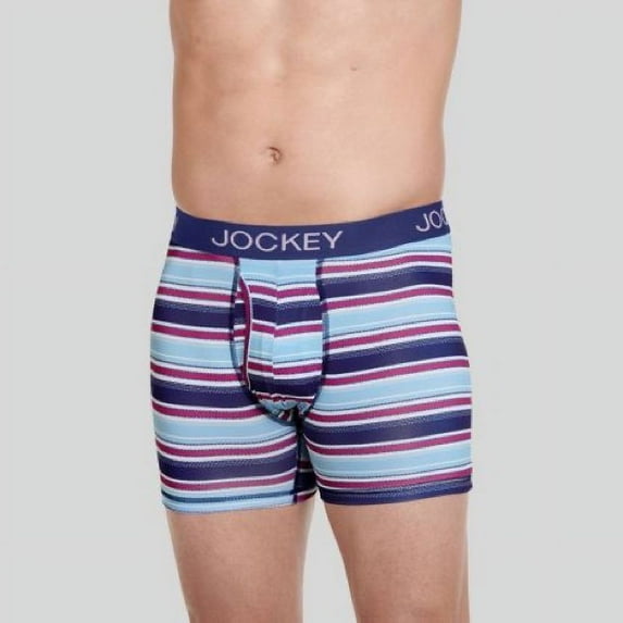 Jockey Generation Men's Striped Microfiber Stretch Boxer Briefs - S