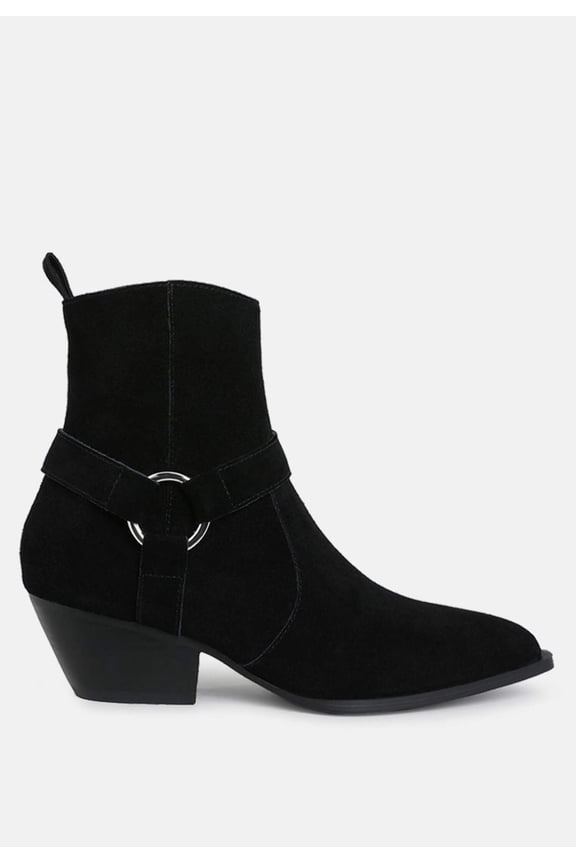 Jockey Harness Detail Ankle Boots