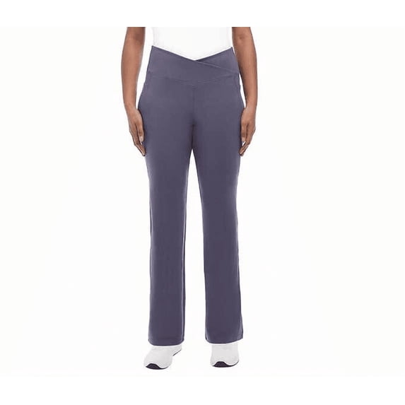Jockey Ladies' High Rise Tummy Control Cross Waist Yoga Pant, Portland Plum XXL
