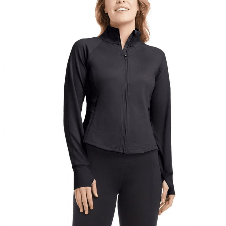 Jockey Ladies' Yoga Jacket, Black, Medium