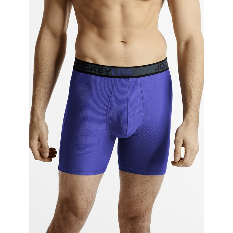 Jockey Life Men's Breathe Micro Mesh Long-Leg Boxer Brief - 1 pack 