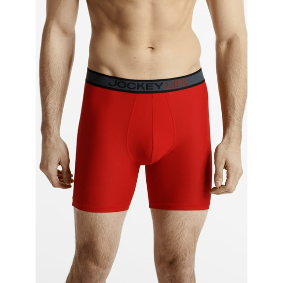 Jockey Life Men's Breathe Micro Mesh Long-Leg Boxer Brief - 1 pack