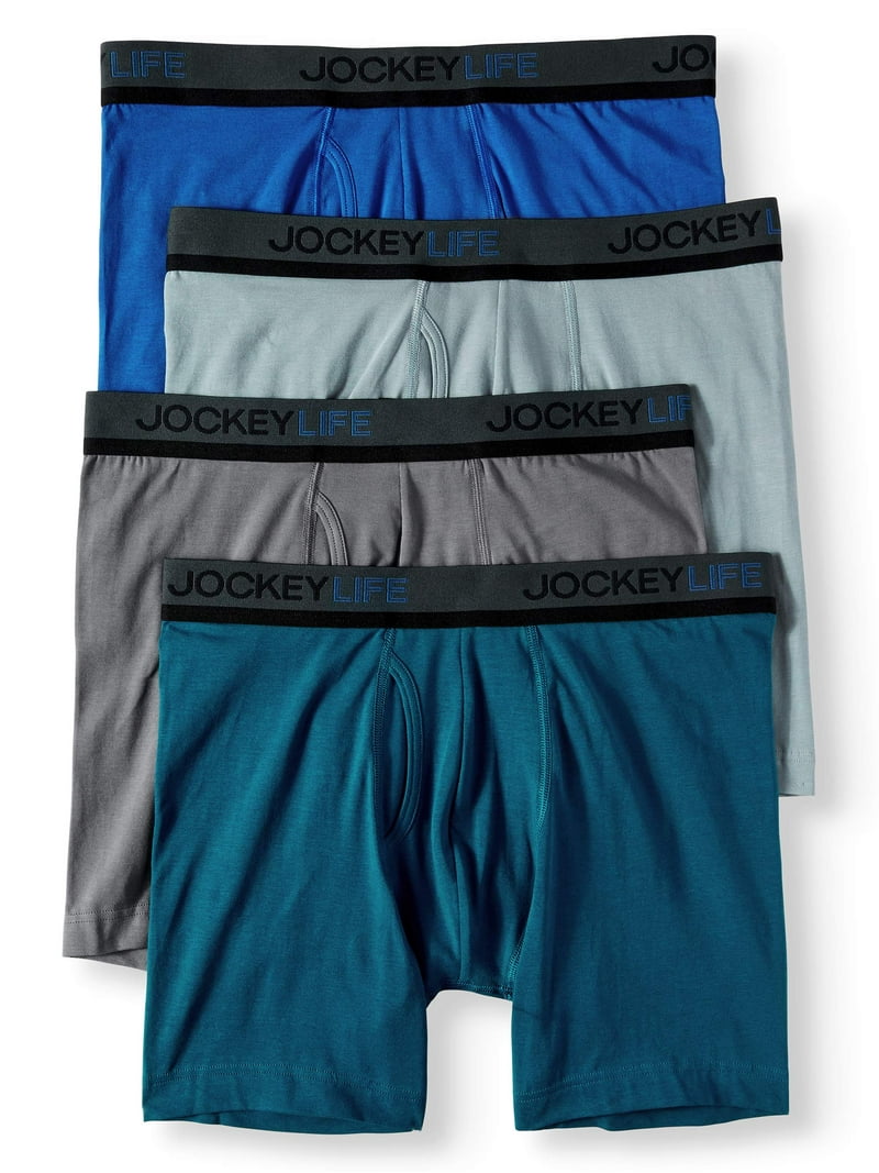 Jockey Life® Men's Cotton Stretch Long-Leg Boxer Brief Bonus Pack