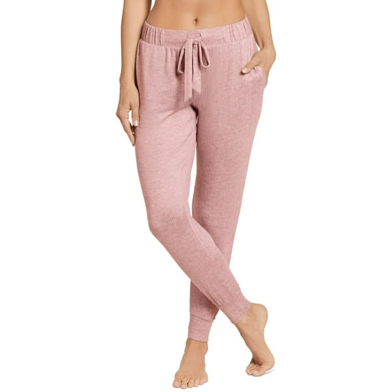 Jockey Luxe Lounge Ribbed Sleepwear Pants Size Large Color Ballet Slipper