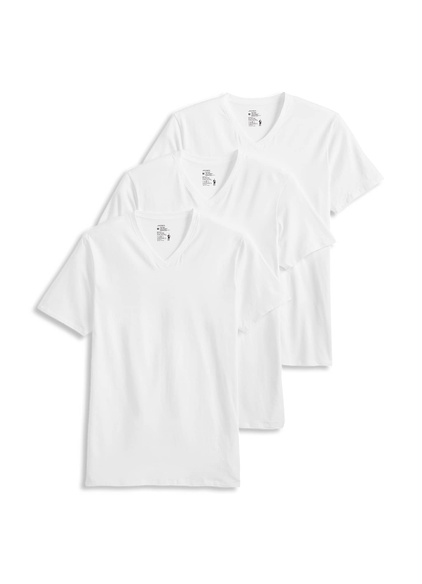Jockey Men Cotton Stretch V-Neck T-Shirt - 3 Pack - Walmart.com