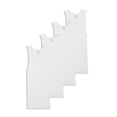 Jockey Men's 100% Cotton A-Shirt Tank - 4 Pack