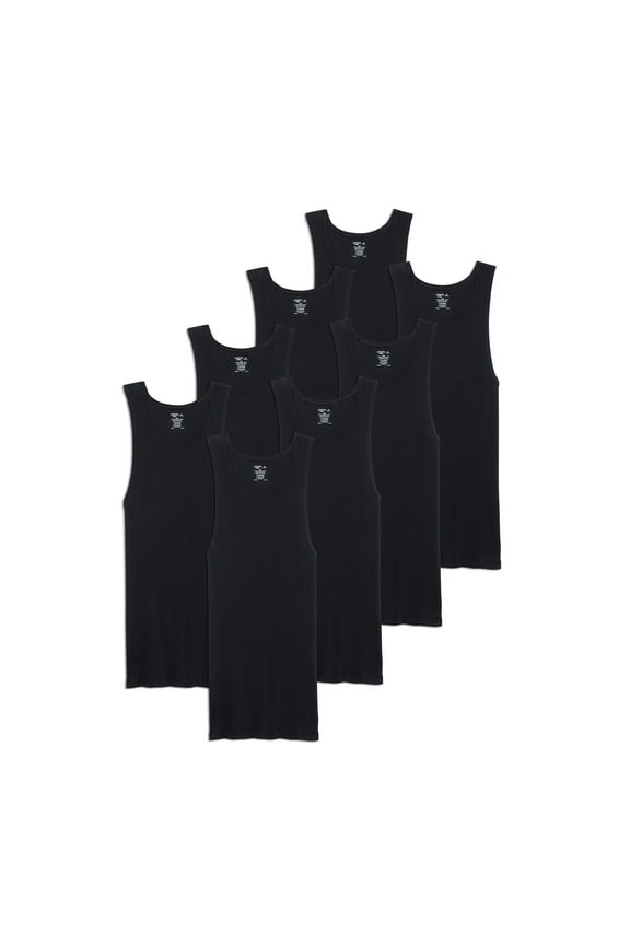 Men's 100% Cotton A-Shirt Tank - 8 Pack