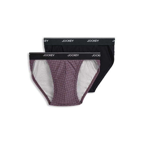 Jockey Men's 100% Cotton Elance String Bikini - 2 Pack