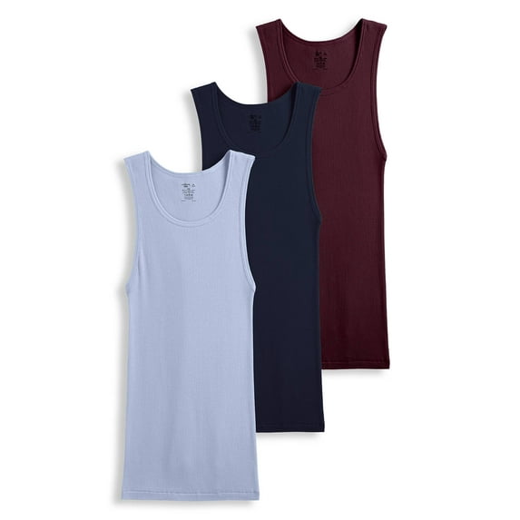 Jockey Men's 100% Cotton Tall Man A-Shirt Tank - 3 Pack
