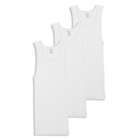 Jockey Men's 100% Cotton Tall Man A-Shirt Tank - 3 Pack