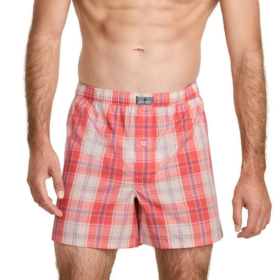 Jockey Men's 100% Cotton Woven 5" Boxer