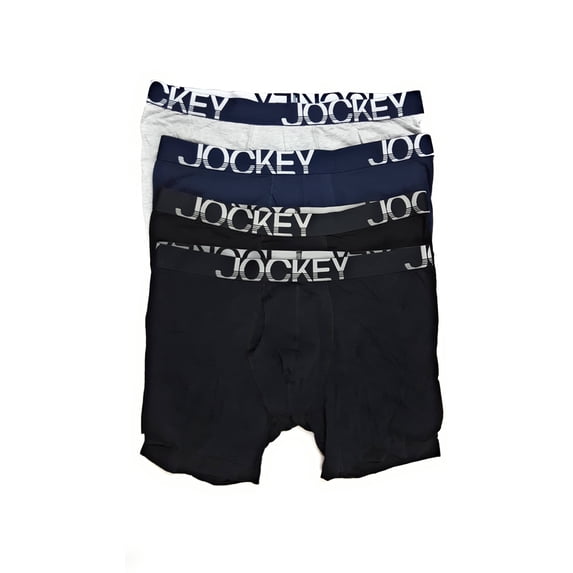 Jockey Men's 3-Pack + 1 Active Stretch Mid-Rise Midway Brief, Multi, M