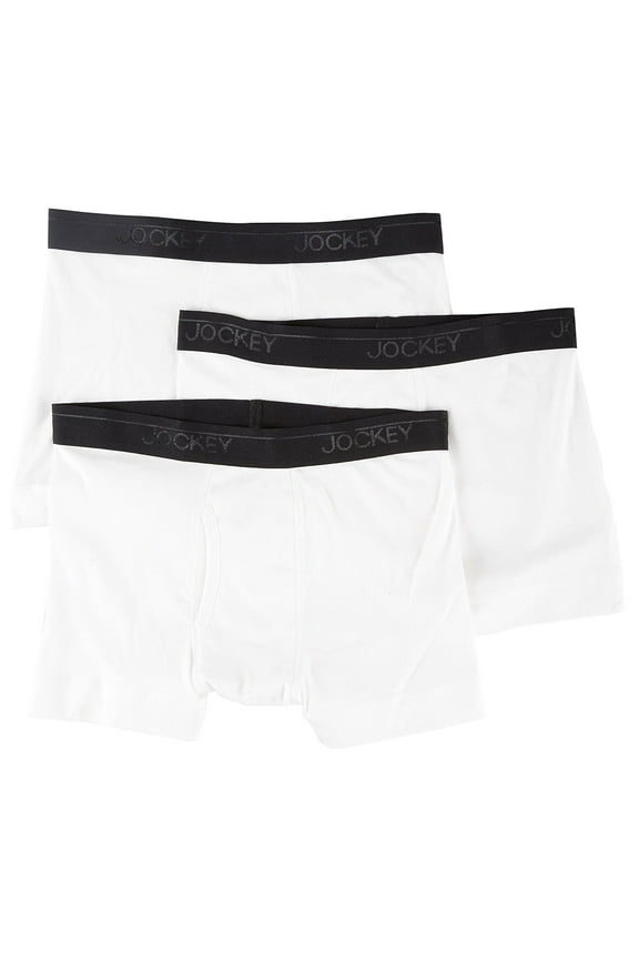 Men's 3-pk. Staycool Trunks, White, XL