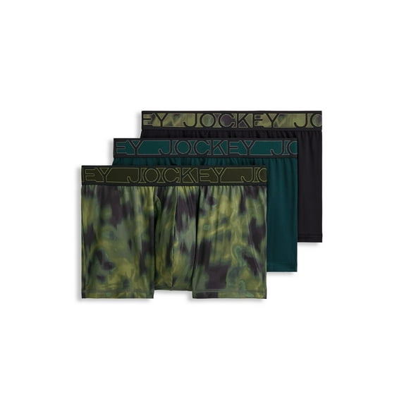 Jockey Men's Active Microfiber 2.5" Trunk - 3 Pack