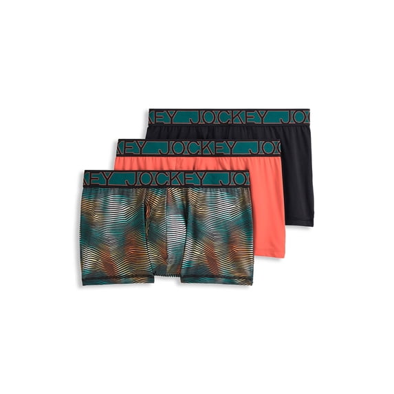 Jockey Men's Active Microfiber 2.5" Trunk - 3 Pack