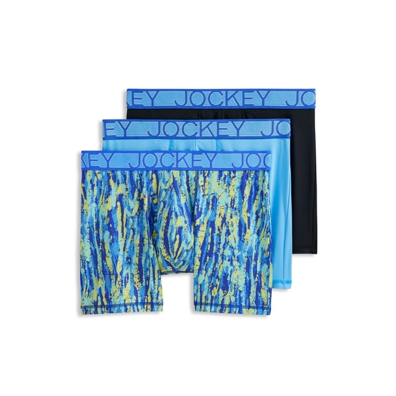 Jockey Men's Active Microfiber 5" Boxer Brief - 3 Pack