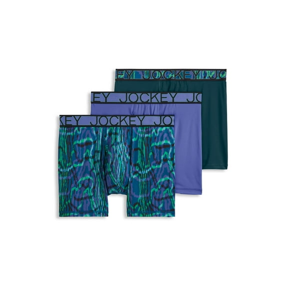 Jockey Men's Active Microfiber 5" Boxer Brief - 3 Pack