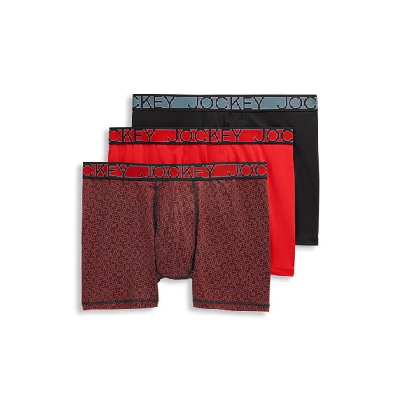 Jockey Men's Active Microfiber 5" Boxer Brief - 3 Pack