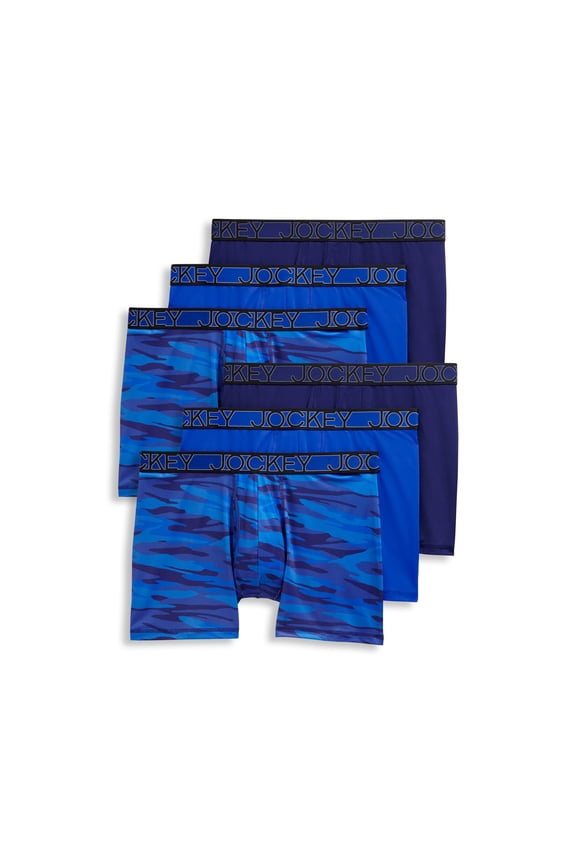 Men's Active Microfiber 5" Boxer Brief - 6 Pack