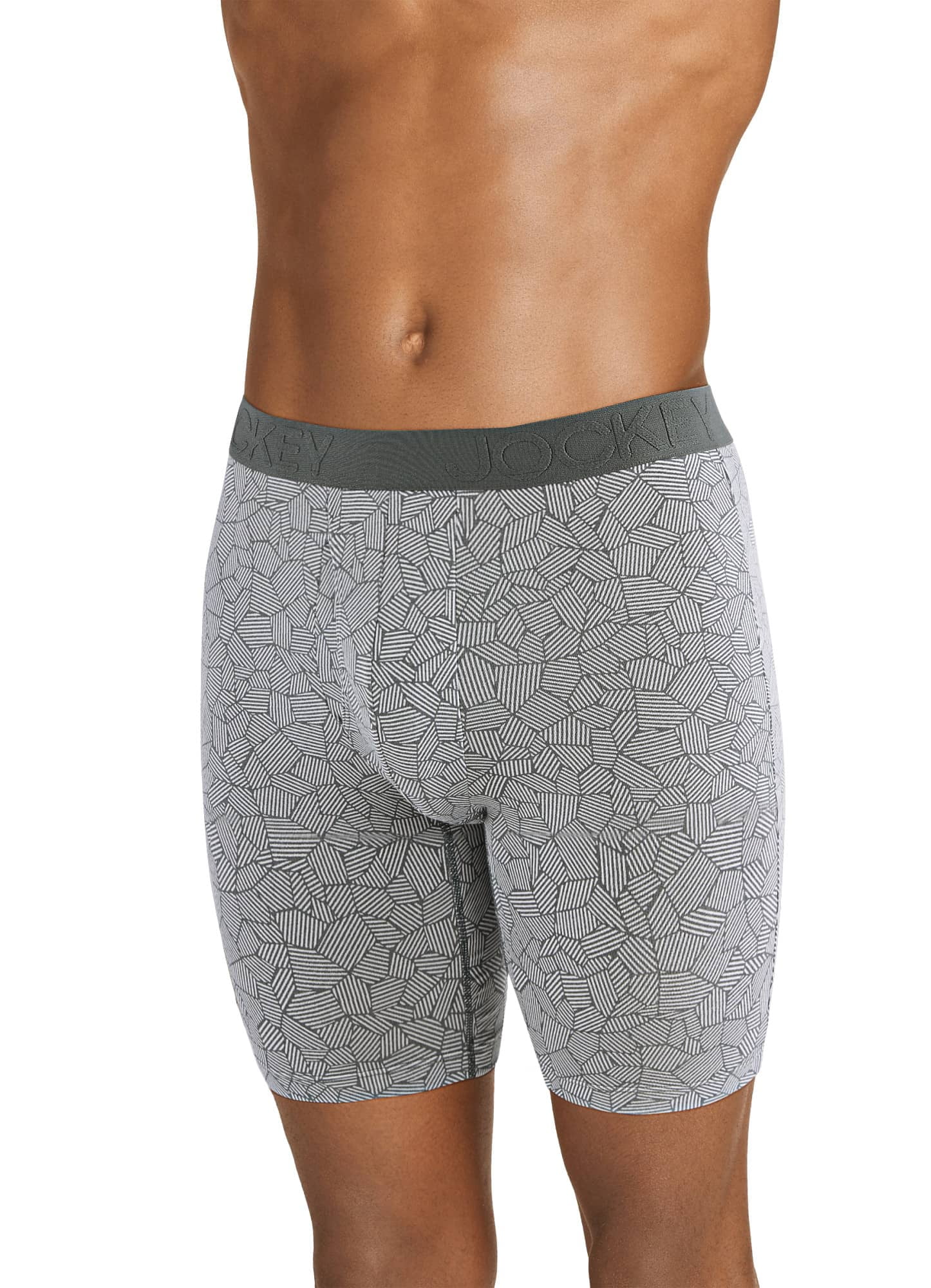 Jockey Men's Active Ultra Soft Modal 9" Long Leg Boxer Brief 3 Pack