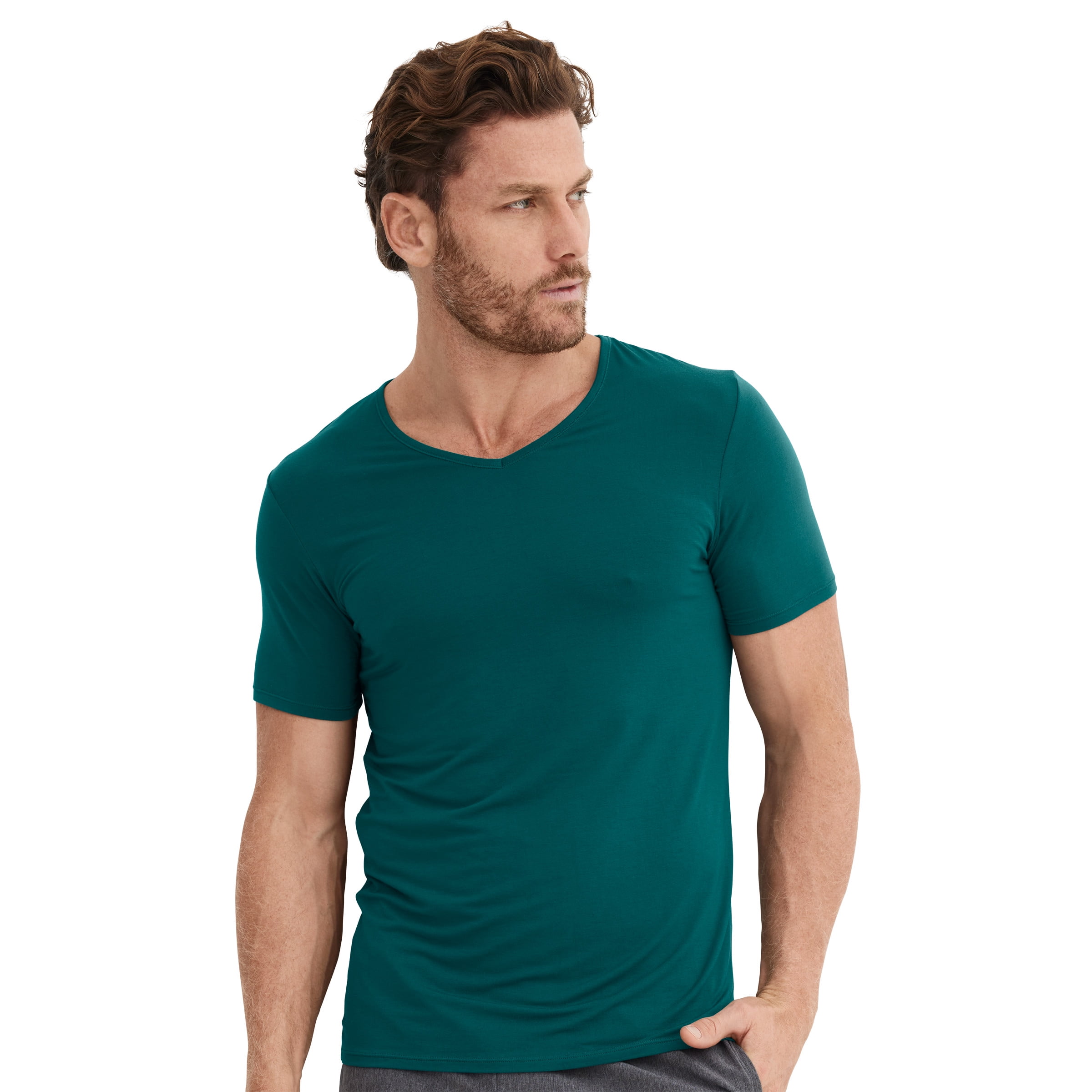 Jockey Men's Active Ultra Soft Modal V-Neck Undershirt - Walmart.com