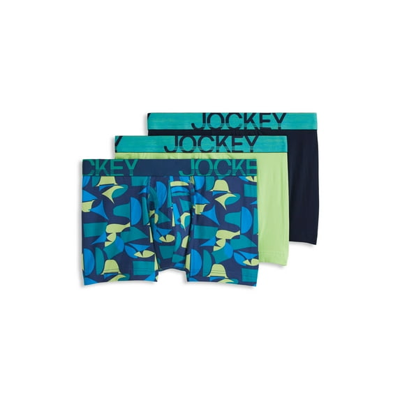Jockey Men's ActiveStretch 4" Boxer Brief - 3 Pack