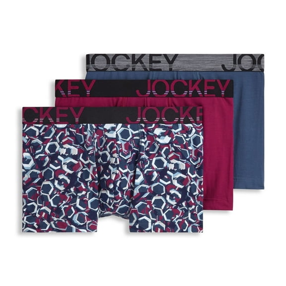 Jockey Men's ActiveStretch 4" Boxer Brief - 3 Pack