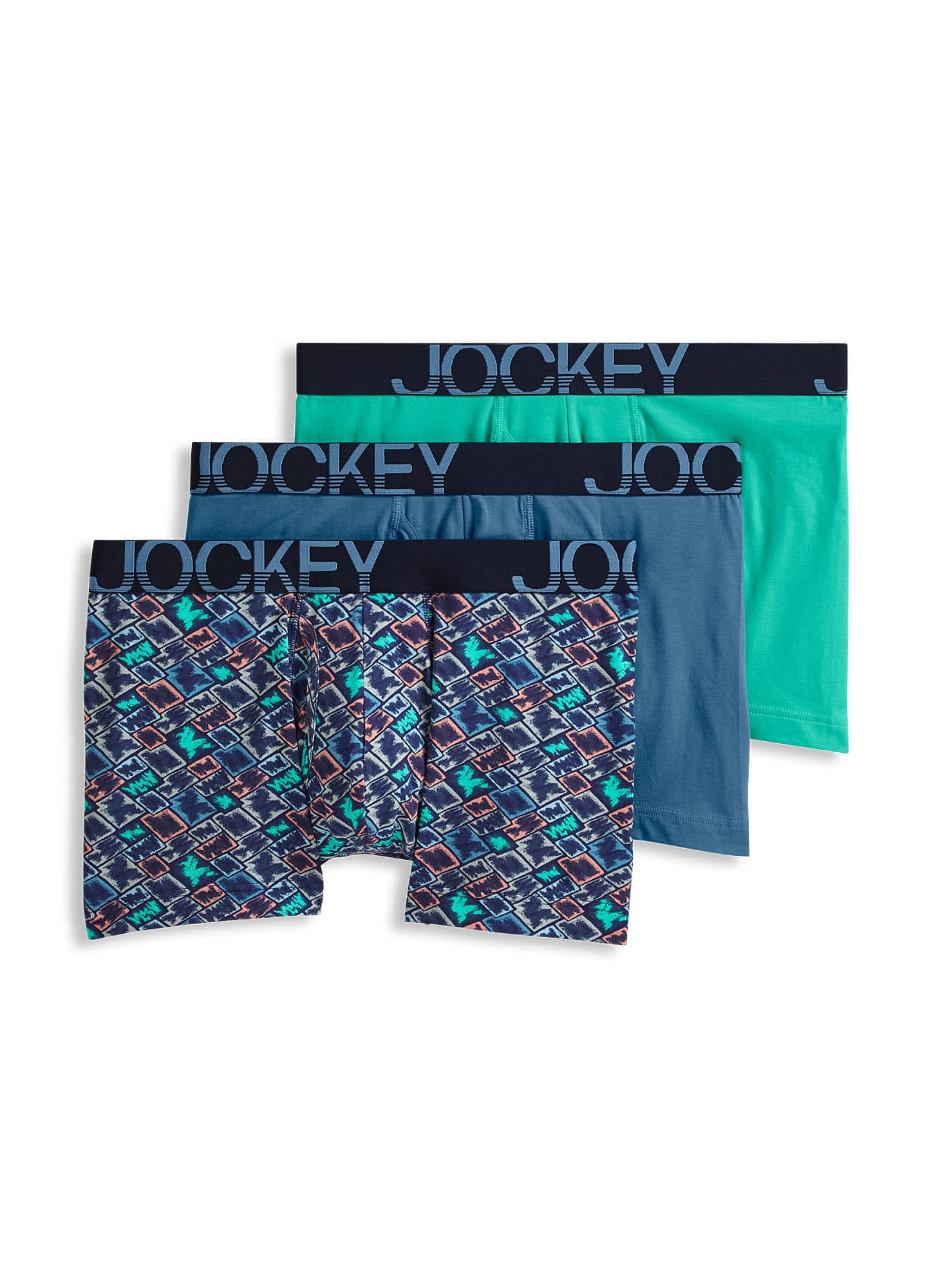 Jockey Active Stretch Mens 3 Pack Boxer Briefs