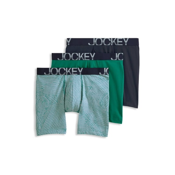 Jockey Men's ActiveStretch 7" Long Leg Boxer Brief - 3 Pack