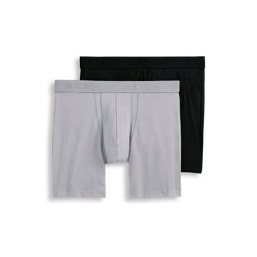Jockey Men's Big Man Chafe Proof Pouch Cotton Stretch 6" Boxer Brief - 2 Pack