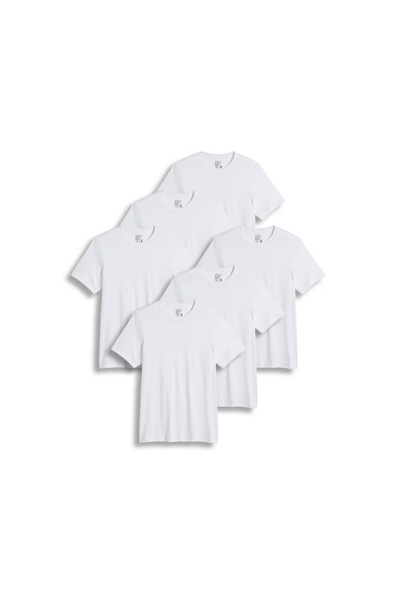Men's Big & Tall Classic Crew Neck Undershirt- 6 Pack